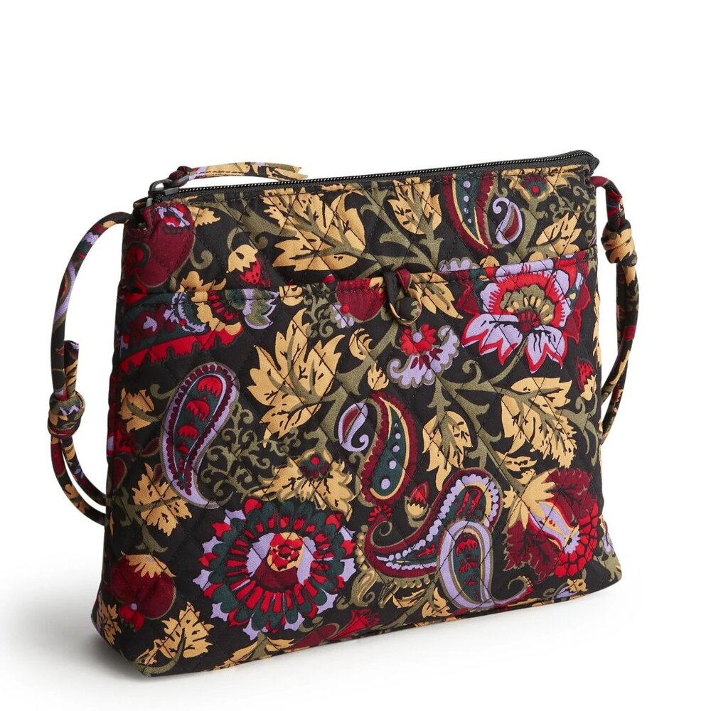 Vera Bradley Premium Cotton Original Hipster Crossbody, Midnight Garden Paisley